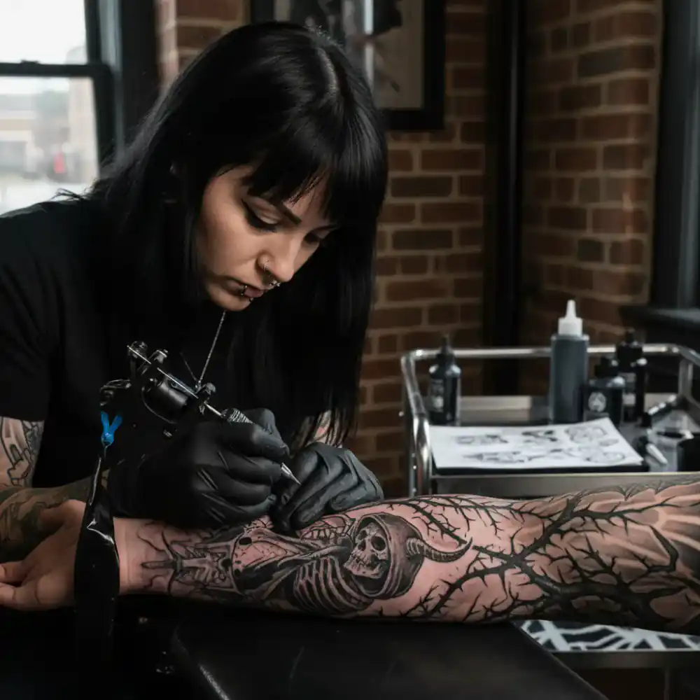 Resident artist specializing in dark illustrative tattoos