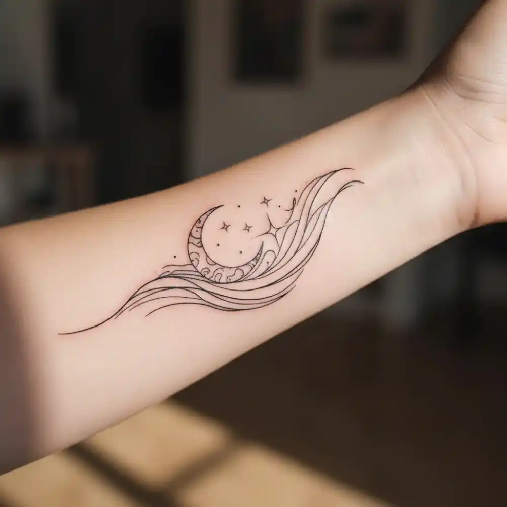 Fine line minimalist tattoo